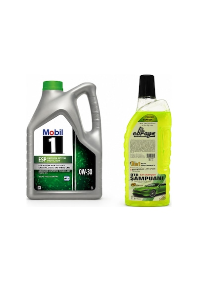 Mobil 1 Esp 0w-30 Motor Yağı 5 L + Oto Şampuan 1000 ML