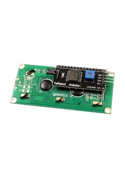 2x16 Lcd Ekran - I2c Lehimli Mavi Display