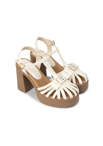 Deery Kadın Bej Rugan Platform Topuklu Sandalet - 26491zbejc01 Bej