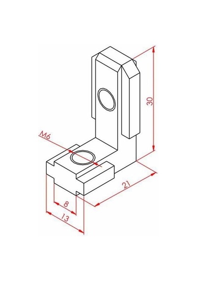 Gizli Köşe Bağlantı 30x30 90 K8
