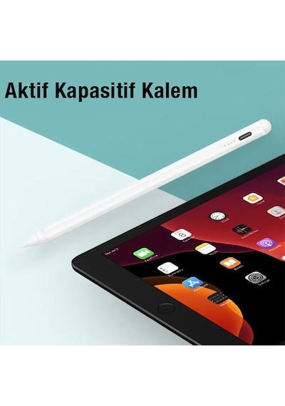 Coofbe 100mAh Şarjlı Universal Uyumlu iOS ve Android Dokunmatik Stylus Kalem, Telefon Tablet Kalemi
