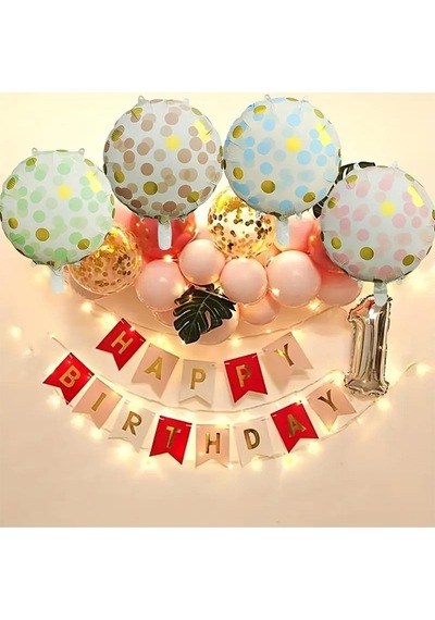 Kahverengi Gold Puantiyeli Yuvarlak Folyo Balon 45 Cm Kahverengi