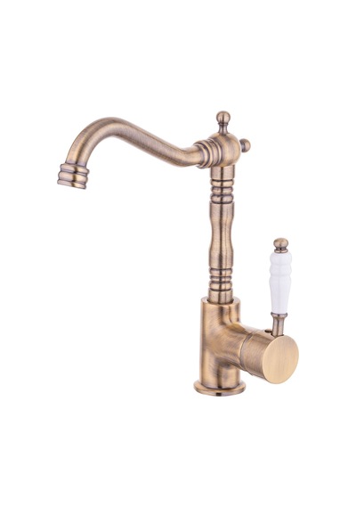 İsaoğlu Yapı Mat Gold Lavabo Bataryası Antik Gold Banyo Musluğu Vintage Tasarım Mat Altın Lavabo Armatür Gold
