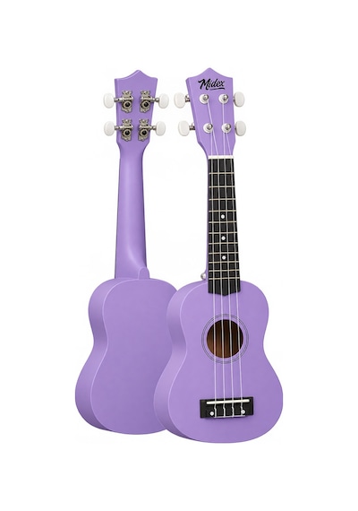 Midex Ukx-901prp Mor Soprano Ukulele Askı Çanta Metod Pena