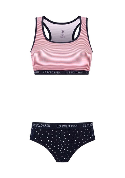 U.S. Polo Assn. Kadın Lacivert Büstiyer Slip Takım 66251 Lacivert