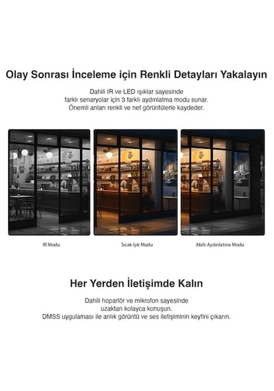 Dahua P3ı 360 Dönebilen, Gece Görüşlü, Hareket Takipli Güvenlik Kamerası