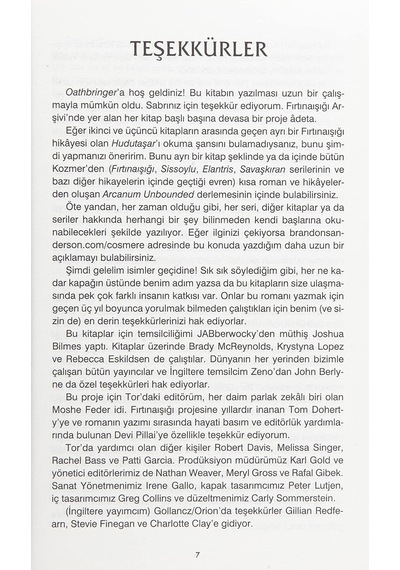 Oathbringer 1. Cilt: Fırtınaışığı Arşivi Üçüncü Roman