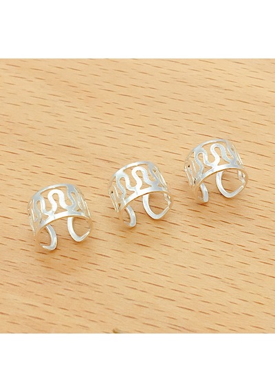 Örgüler Ve Dreadlocks İçin Metal Saç Manşet Halkaları - 100 Adet Saç Takı Klipsleri Silver Type B, Type B