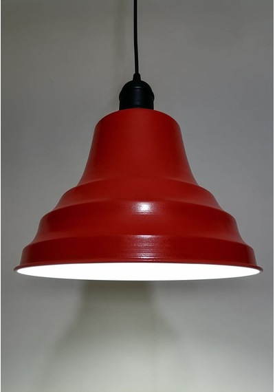 Riolight Retro Kırmızı Içi Beyaz Tekli Metal Sarkıt Çap: 27Cm