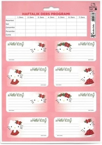 Keskin Color Hello Kitty Okul Etiketi 3 Sayfa 24 Etiket