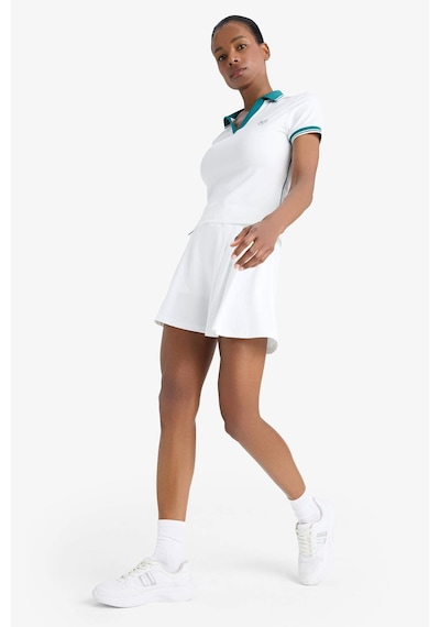 DeFactoFit Standart Fit Pileli İçi Taytlı Mini Tenis Eteği D9317AX25SPWT34 Beyaz