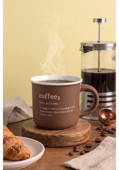 Coffee Mottolu Lory Porselen Kupa 380 Ml Kahverengi