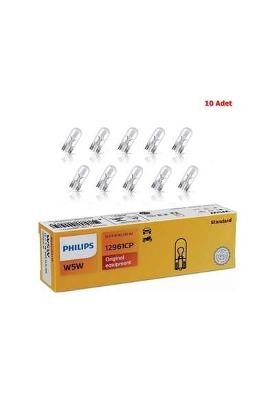 10 Adet 12v 5w Standart T10 Park Ampulu W5w
