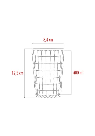 Akrilik Şeffaf Tekli Kısa Bardak & Su Meşrubat Kahve Yanı Bardağı 400 ml ( Cam Değildir )