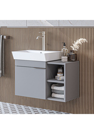 Likya Ayaksız Tek Kapaklı Açık Raflı Lavabolu 72 Cm Banyo Dolabı Alt, Lavabolu Alt Banyo Dolabı Kül Gri Likya Ayaksız Tek Kapaklı Açık Raflı Lavabolu 72 Cm Banyo Dolabı Alt, Lavabolu Alt Banyo Dolabı Kül Gri