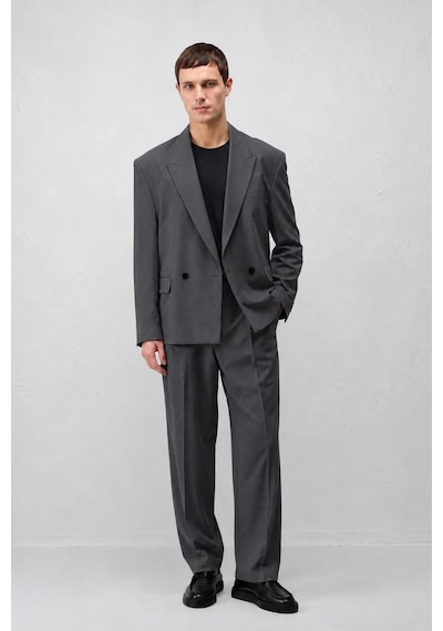 Antioch Relaxed Fit Erkek Blazer Ceket Gri-1