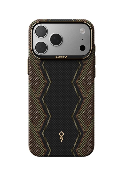 İphone 17 Pro Max Uyumlu Kılıf M-safe Şarj Özellikli Raptic Aramid Skin Scepter Serisi Kapak Siyah