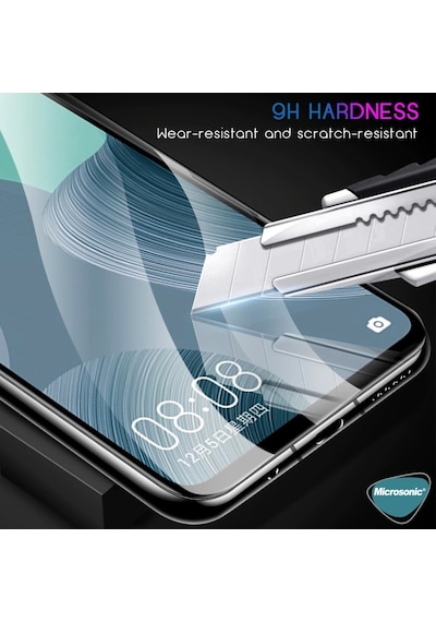 Microsonic Huawei P40 Lite Tam Kaplayan Cam Ekran Koruyucu Siyah 439006930