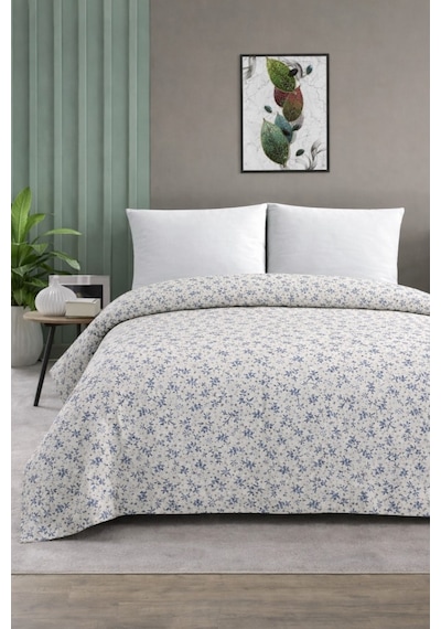 Çift Kişilik Pike Yatak Örtüsü %100 Pamuk 220x230 Beyaz - Indigo