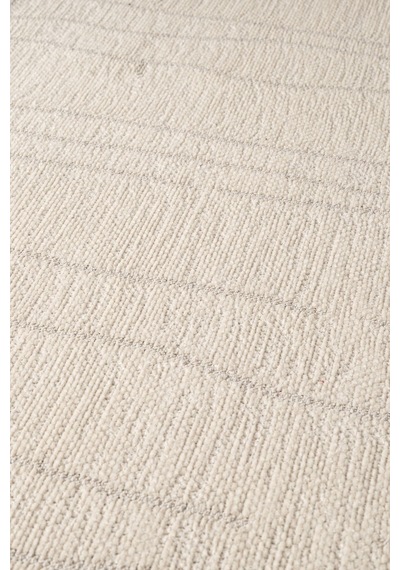 Seria Sra01w Krem Dekoratif Şönil Kilim Çizgili Desen Yıkanabilir Yumuşak Kaymaz Taban Halı Yolluk