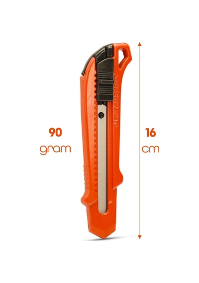Profesyonel 18mm Metal Maket Bıçağı + 10 Adet Yedek Bıçak Seti Geniş Ağız