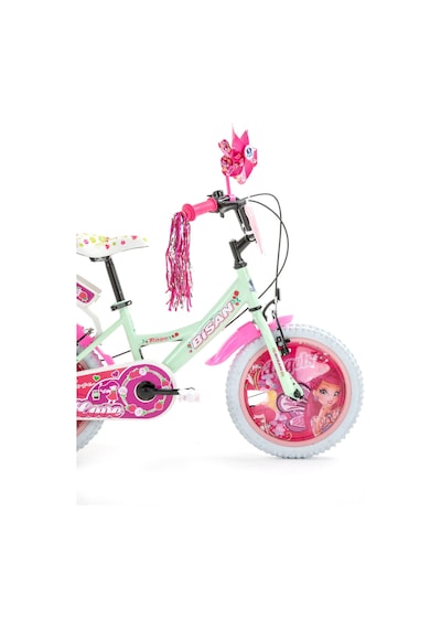 Bisan Rose Çocuk Bisikleti 26 Cm V Fren 16 Jant 1 Vites Mint Yeşil Pembe Yeşil