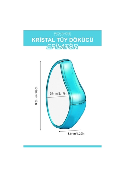 Crystal Eraser Epilasyon Aleti Tüy Silgisi Tüy Alıcı Fiziksel Kristal Tüy Dökücü Epilatör Mavi