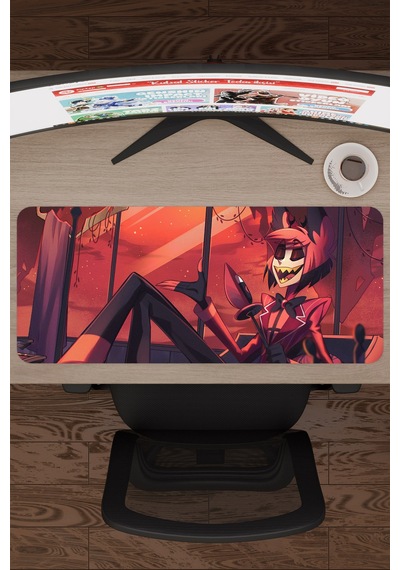 Hazbin Hotel Kaymaz Dikişli Kauçuk Oyuncu Mousepad V4 - 70x30 Xl Gaming Mouse Pad Fare Altlığı