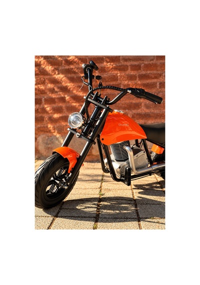 36v 180w Chopper Akülü Motor Elden Gazlı Dumanlı Şişme Lastikli Lityum Pilli Turuncu
