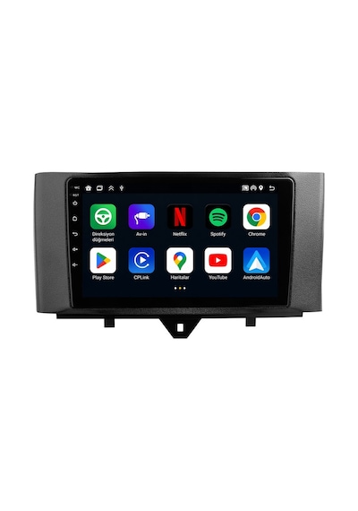 Smart Fortwo Android Multimedya 2011-2015 Carplay Android Auto Navigasyon Kameralı 4gb Ram 32gb 9"