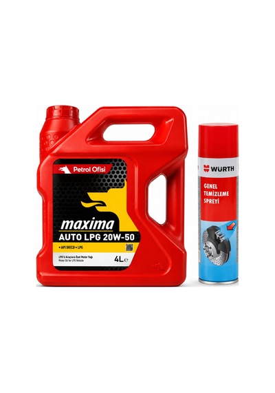 Petrol Ofisi Maxıma Auto Lpg 20w-50 4 Litre + Würth Balata Spreyi 500 ML