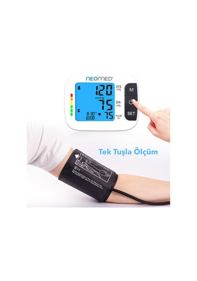 Neomed Dbp-1359 Büyük Ekranlı Hafızalı Üstk Koldan Dijital Tam Otomatik Tansiyon Aleti