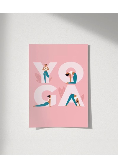 Çerçevesiz Poster Y Harfinden Z Ye Yoga