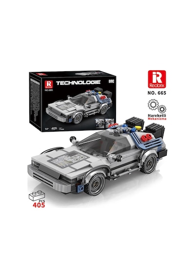 Reobrix Technic 665 Geleceğe Dönüş Delorean Dmc Back To The Future Yaratıcı Yapı Blok Seti Building Blocks - 405 Parça