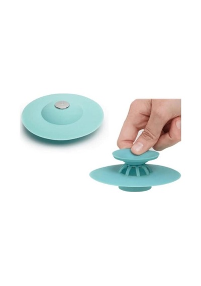 Silikon Süzgeçli Basmalı Lavabo Küvet Yuvarlak Lavabo Tıkacı Silikon Diğer