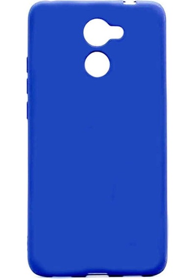 Huawei Y7 Prime Kılıf Zore Premier Silikon Kapak Saks Mavi