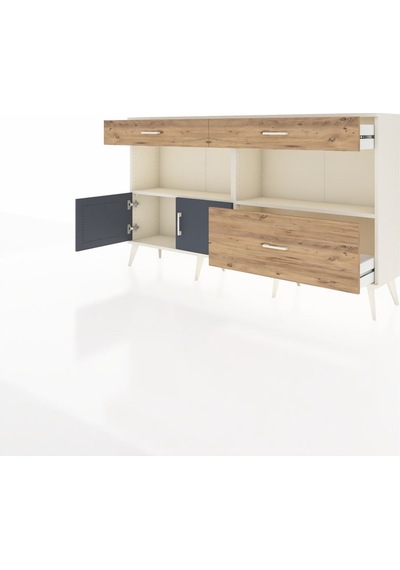 Arges Konsol 2 Raflı 3 Çekmeceli 2 Kapaklı 176x30x99 Aytaşı-antra Aytaşı-antrasit/çam Arges Konsol 2 Raflı 3 Çekmeceli 2 Kapaklı 176x30x99 Aytaşı-antra Aytaşı-antrasit/çam