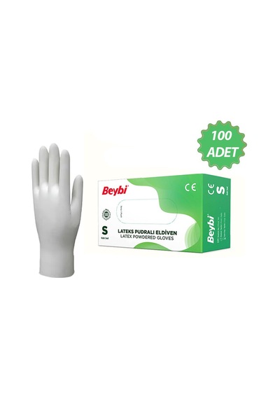 Beybi Muayene Eldiveni 100 Adet Lateks Pudralı