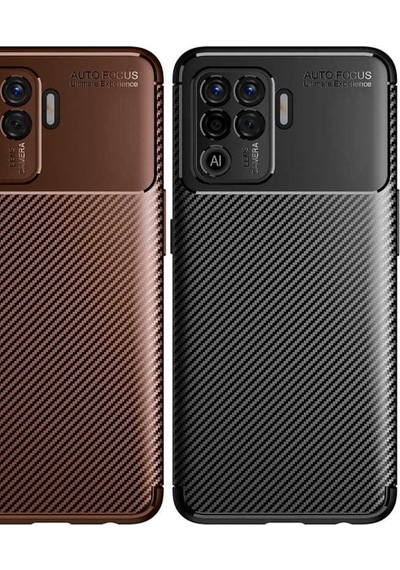 Oppo Reno 5 Lite Kılıf Karbon Silikon Case