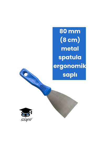 80 Mm 8 Cm Metal Spatula Ergonomik Saplı