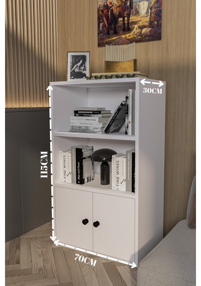 Ofis Evrak Dolabı,çok Amaçlı Dolap,mutfak Kiler Dolabı,portatif Minifix Kurulum Beyaz