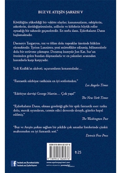 Ejderhaların Dansı Kısım 2 - George R. R. Martin - Epsilon Yayınevi