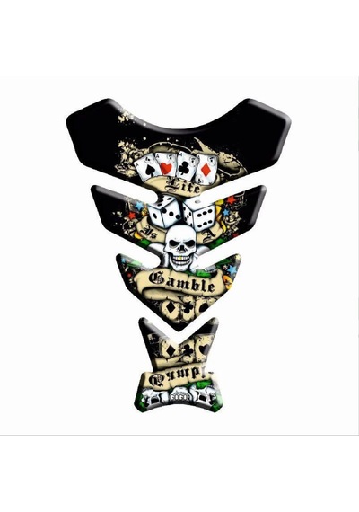 Üniversal Motosiklet Depo-tank Pad Poker-arr4568 Çok Renkli