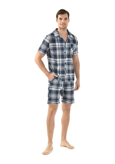 Yeni İnci Önden Düğmeli 3'lü Erkek Pijama Takım Epj807 001