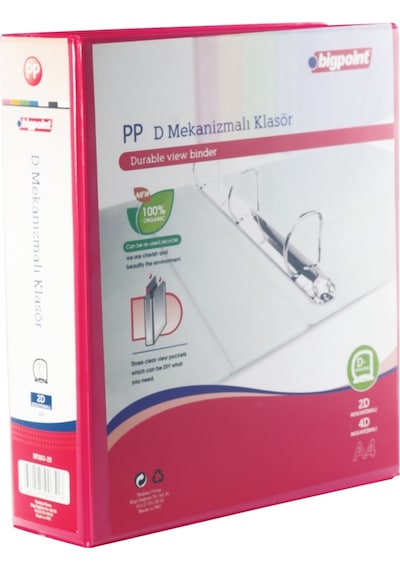 Bigpoint 2d Mekanizmalı Klasör 7 Cm Açık Kırmızı Kırmızı