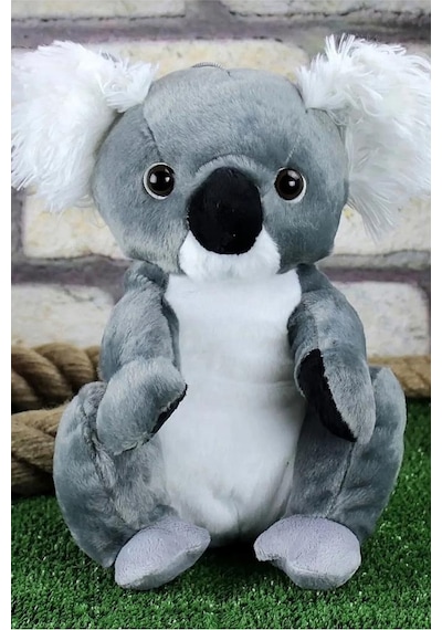 Peluş Koala 28 Cm Sevimli Konforlu: Peluş Uyku Yastığı Ve Sarılma Arkadaşı Dekoratif Oyuncak Gri