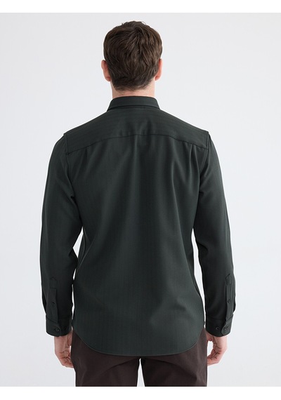 Lcwaıkıkı Classic Yeşil Regular Fit Erkek Gömlek