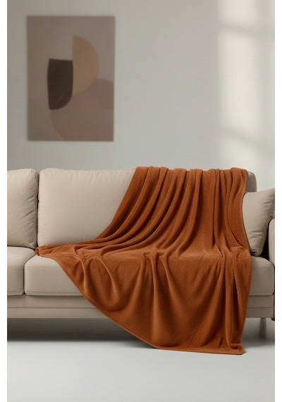 Evoria Wellsoft Peluş Tek Kişilik Tv Battaniyesi 150x200cm Kiremit