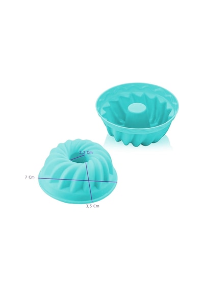 Göbekli Muffin Cupcake Kalıbı - Sürekli Kullanım Muffin Kek Kalıbı 6 Adet - Dıgc-768399 Renkli
