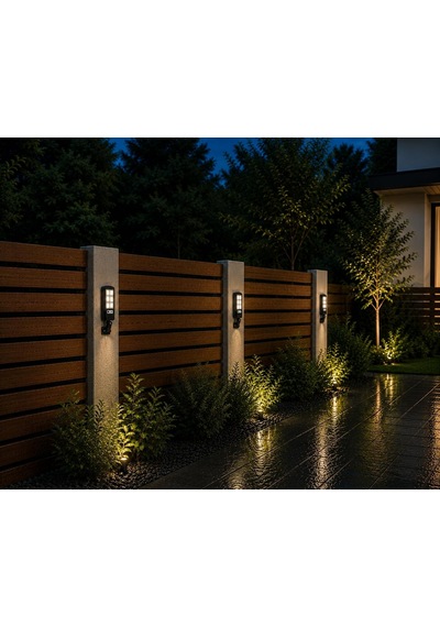 Güneş Enerjili Solar Led Bahçe Lambası, Kumandalı Hareket Sensörlü 3 Modlu Ip65 Dış Mekan Duvar Aydınlatma, Ay